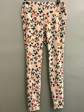 Lezat Butterfly Print High Waist Leggings XL